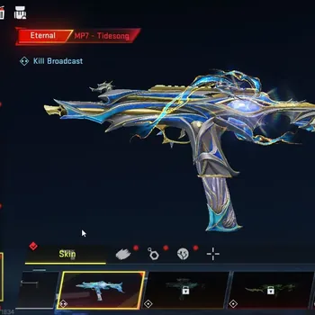 Blood Strike Accounts Collab Skin Asia|Eternal MP7 TideSong Lv2+Ultra Melee LightBlade,Staff|Collab Mr Iguana,AOT Female