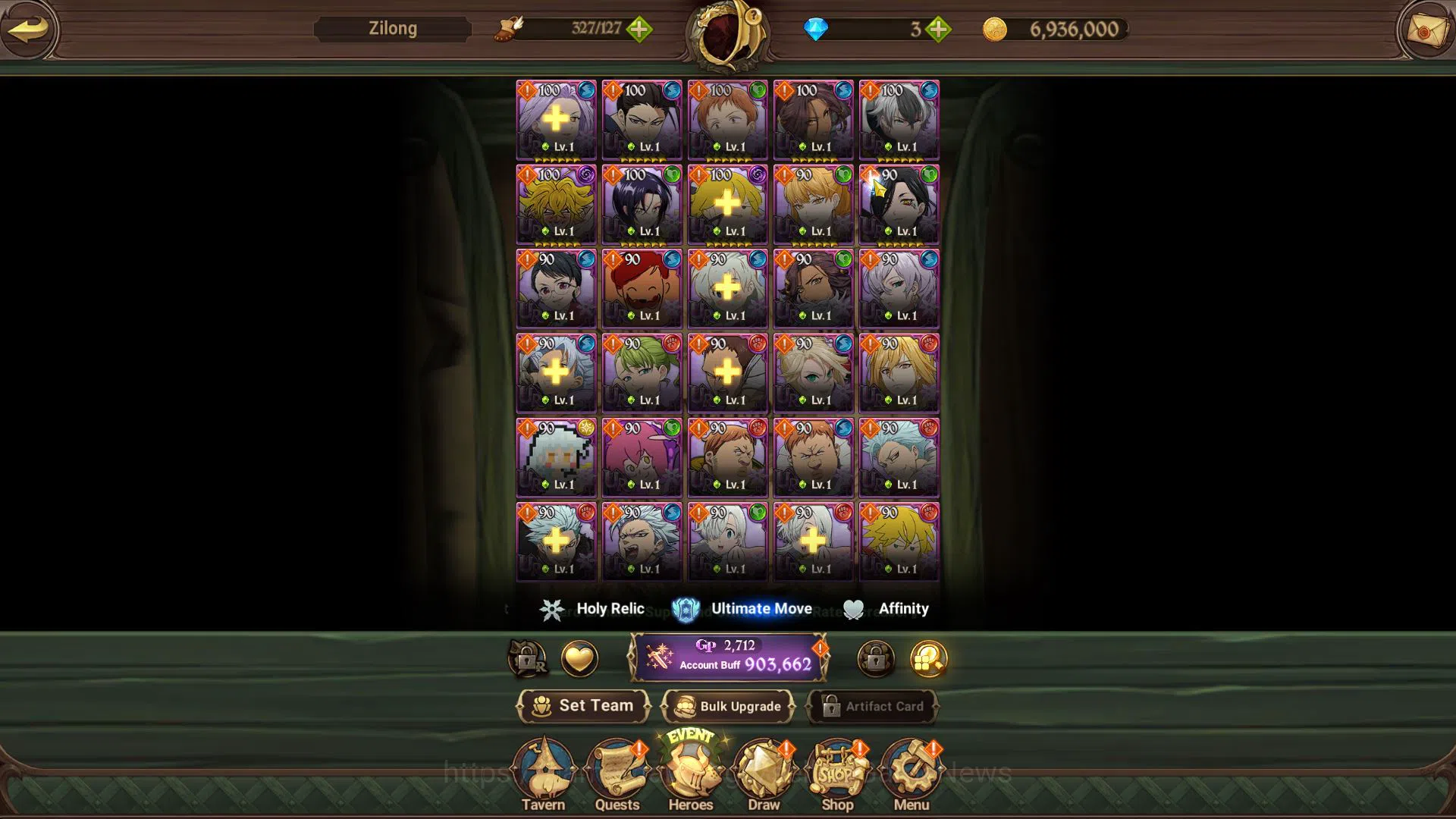 The Seven Deadly Sins: Grand Cross Accounts Starter Global|903K CC|Starter Ch2|1 Seventh Spring Box|4 UR|Meresca,Oppressor 4