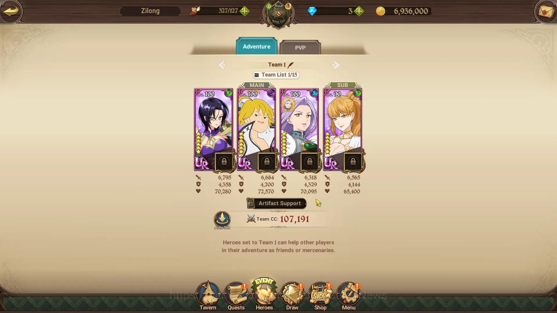 The Seven Deadly Sins: Grand Cross Accounts Starter Global|903K CC|Starter Ch2|1 Seventh Spring Box|4 UR|Meresca,Oppressor 6