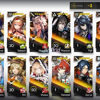 Arknights Accounts Mid-Tier ARKNIGHTS GLOBAL EARLYMID 19*6 , 3 LIMITED WISADEL,YU,MUELSYSE , CHEN DAWNSTREAK,PRAMANIX