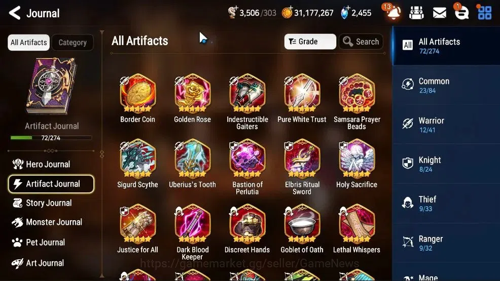 Epic Seven Accounts High-End GLOBAL UnVerif|New Era|9 ML (Rhiana&Lucellia,RueleLight,NM Luna,SE Celine,TE Kayron),etc|49k 8