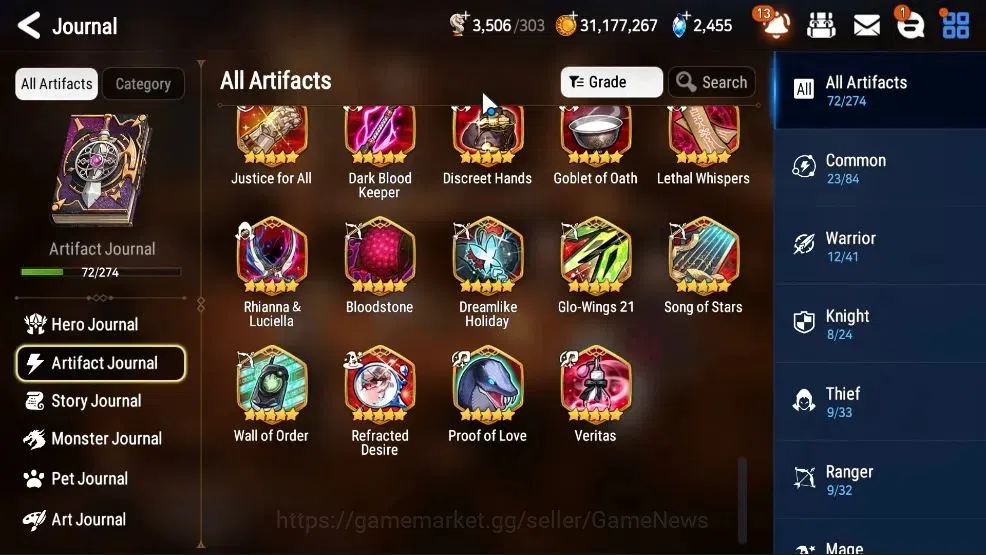 Epic Seven Accounts High-End GLOBAL UnVerif|New Era|9 ML (Rhiana&Lucellia,RueleLight,NM Luna,SE Celine,TE Kayron),etc|49k 9