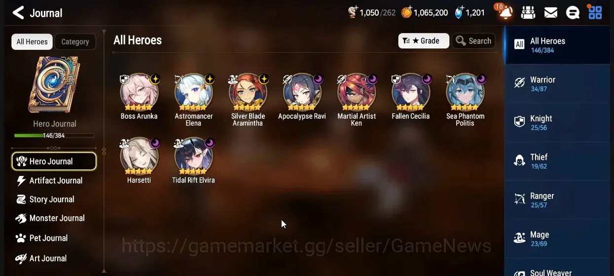 Epic Seven Accounts High-End GLOBAL UnVerif|NewEra|9 ML(B Arunka,Harsetti,TR Elvira,FCecilia Etc)EoA Fumyr,Ivana,A Ludwig 1