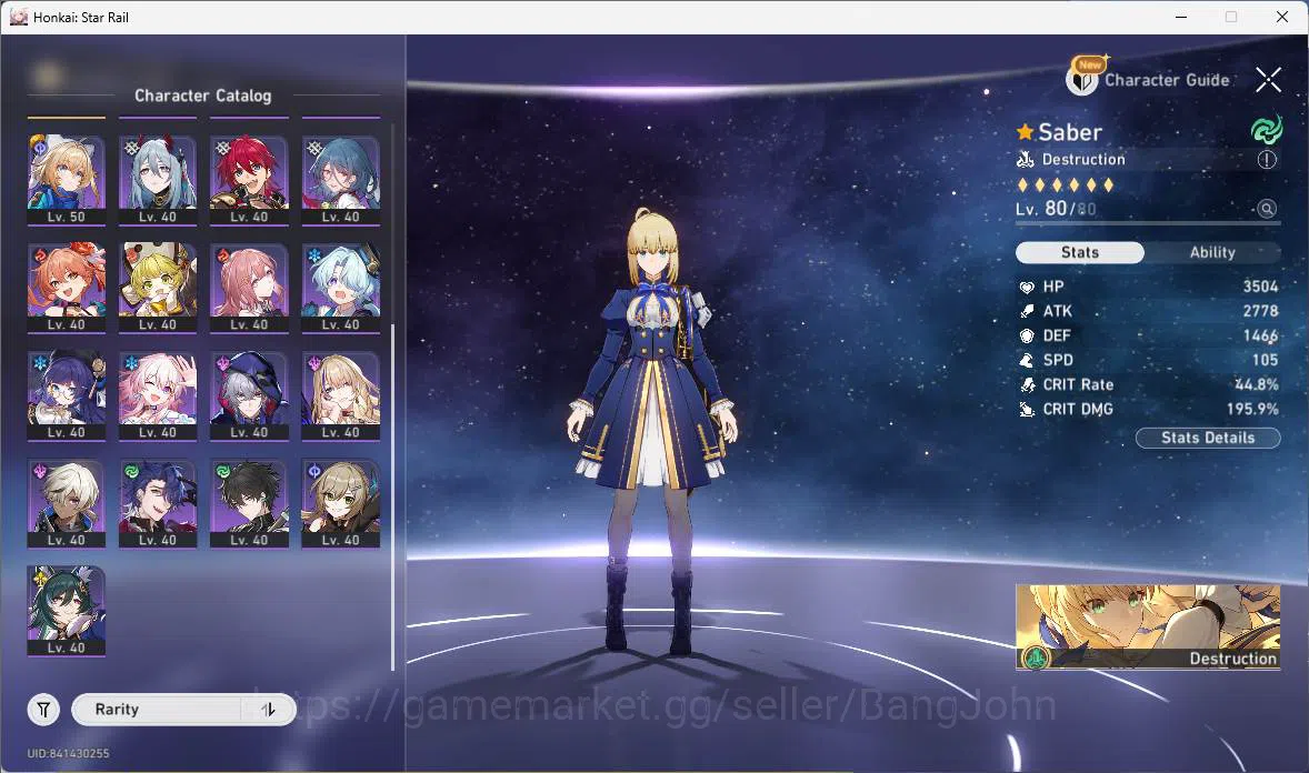 Honkai Star Rail Accounts ASIA|TL 61|6 Limit|Jade 1481|CarryTeam(Archer,Spar image 14
