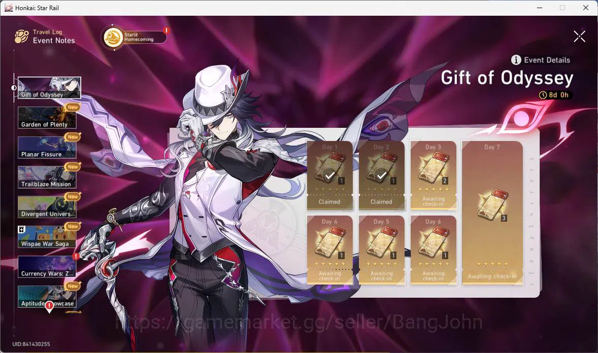 Honkai Star Rail Accounts ASIA|TL 61|6 Limit|Jade 1481|CarryTeam(Archer,Spar image 15