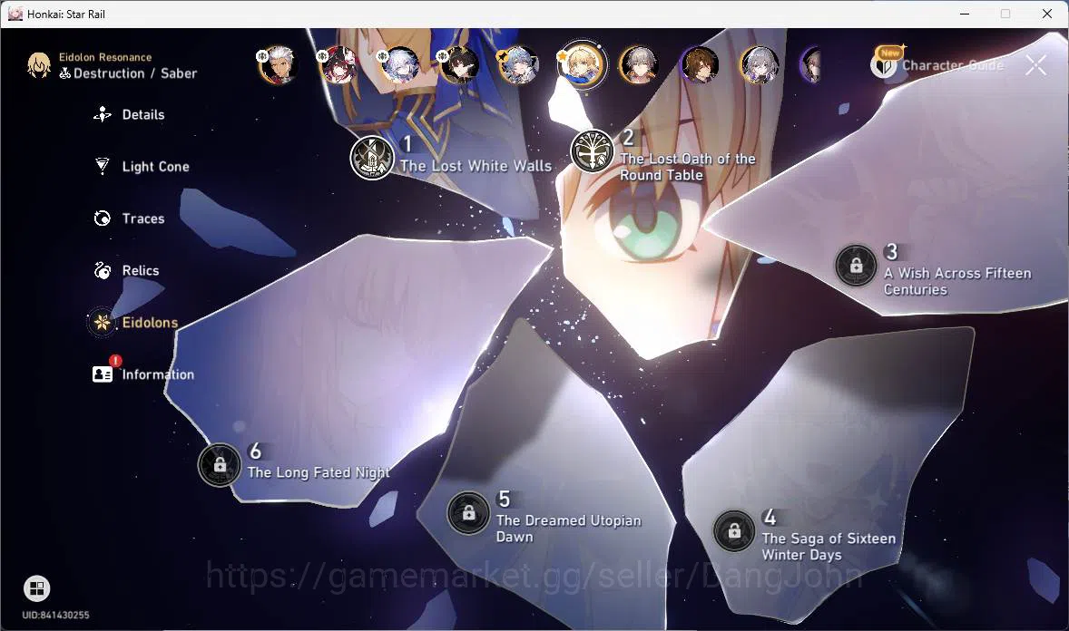 Honkai Star Rail Accounts ASIA|TL 61|6 Limit|Jade 1481|CarryTeam(Archer,Spar image 17