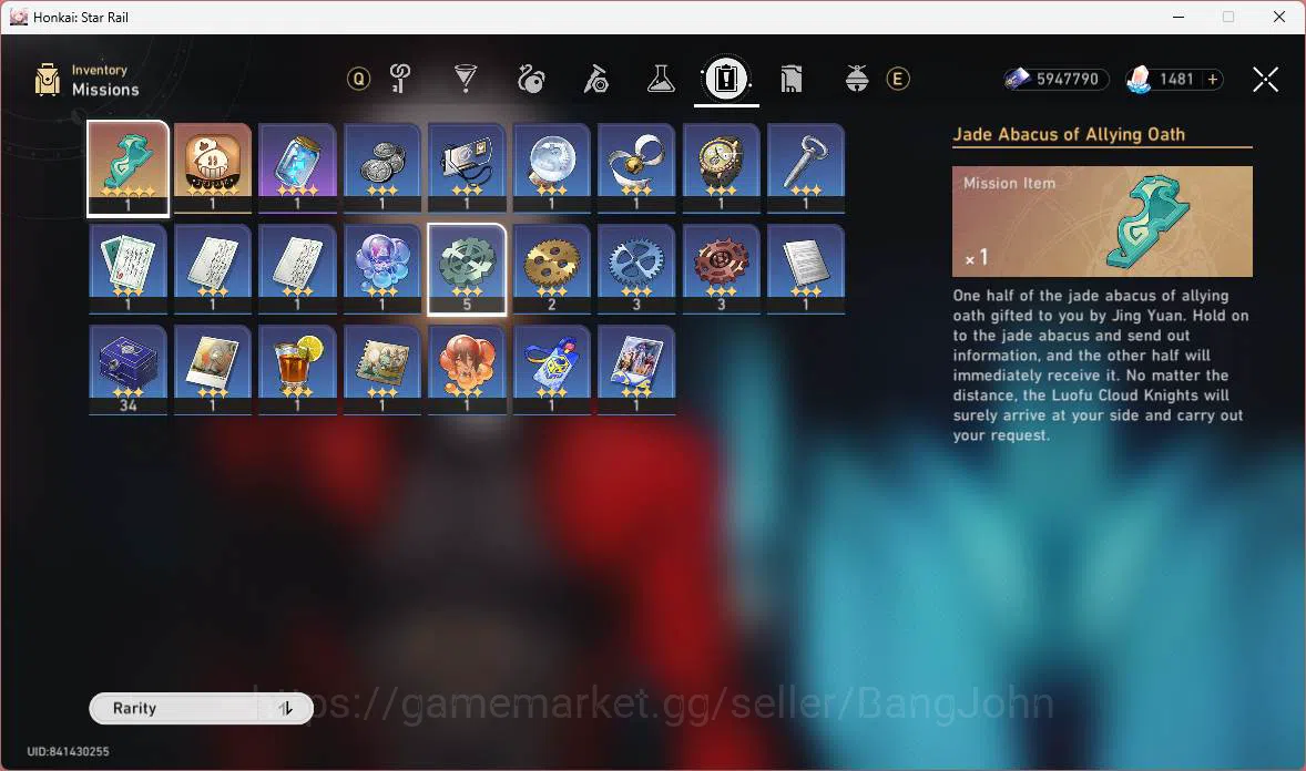 Honkai Star Rail Accounts ASIA|TL 61|6 Limit|Jade 1481|CarryTeam(Archer,Spar image 7
