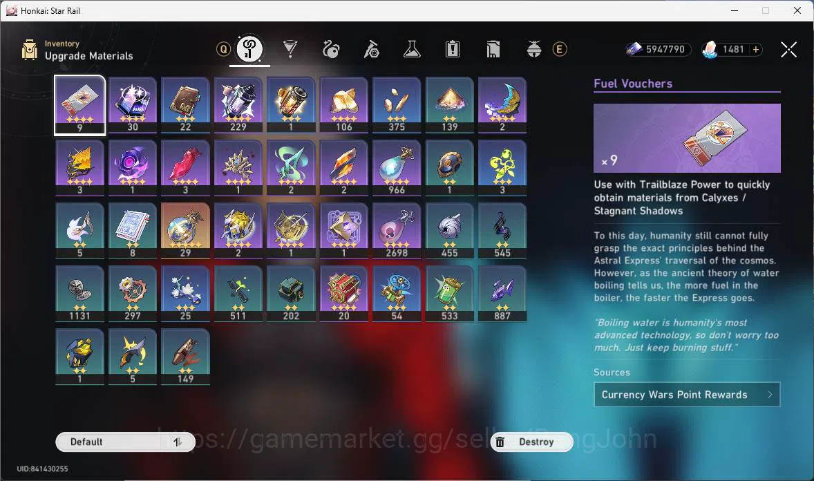 Honkai Star Rail Accounts ASIA|TL 61|6 Limit|Jade 1481|CarryTeam(Archer,Spar image 9