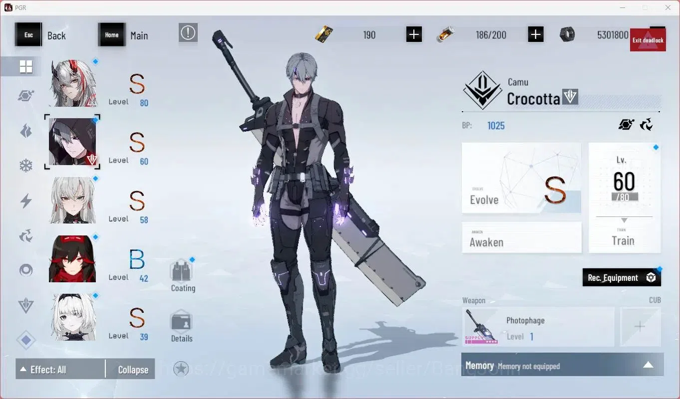 Punishing: Gray Raven Accounts Starter ASIA | L71 | Ready Gatcha | S Lucia CW+Sign, S Lucia IC, S Camu C, S Feral |BC 190 5