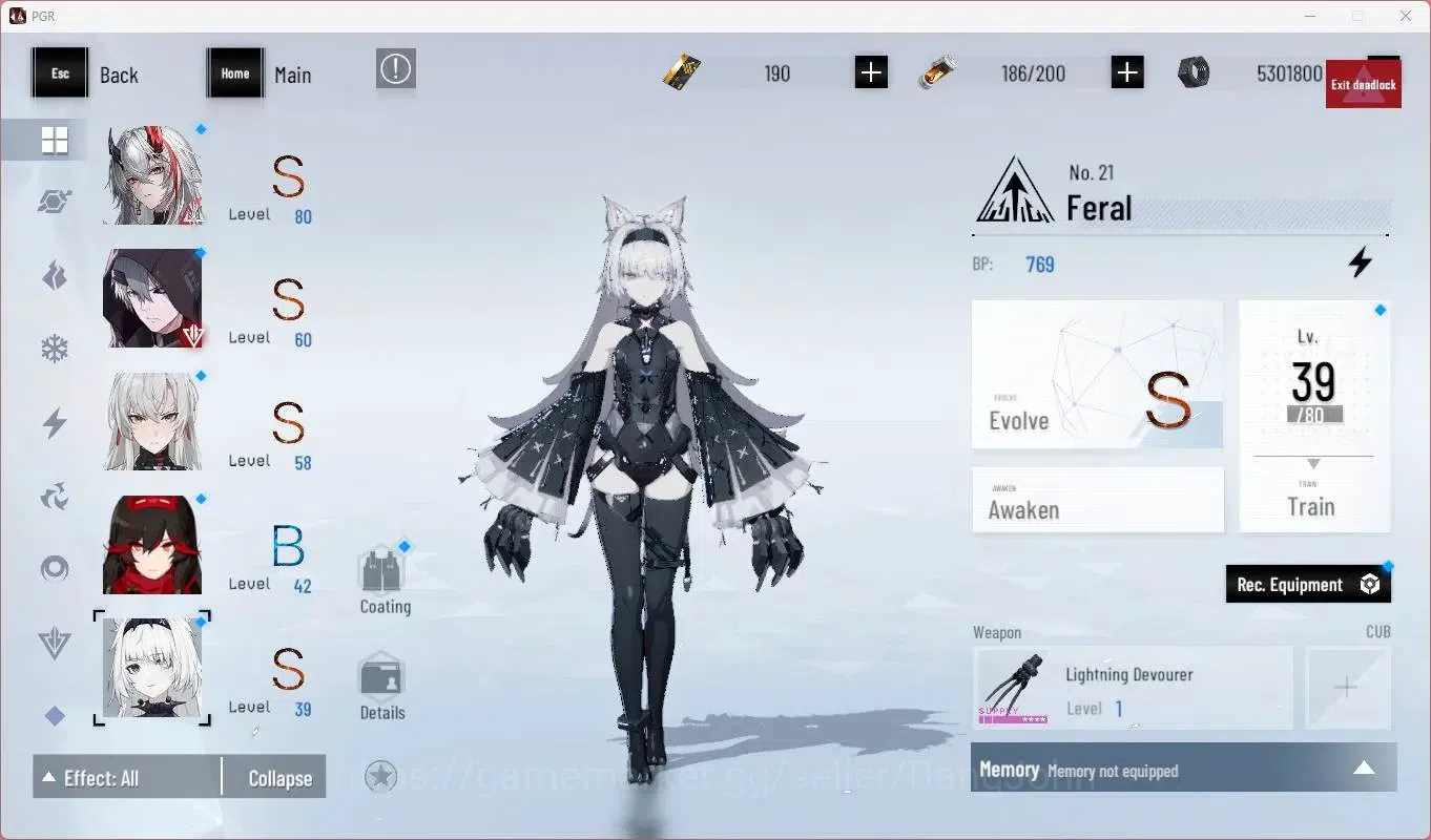 Punishing: Gray Raven Accounts Starter ASIA | L71 | Ready Gatcha | S Lucia CW+Sign, S Lucia IC, S Camu C, S Feral |BC 190 7
