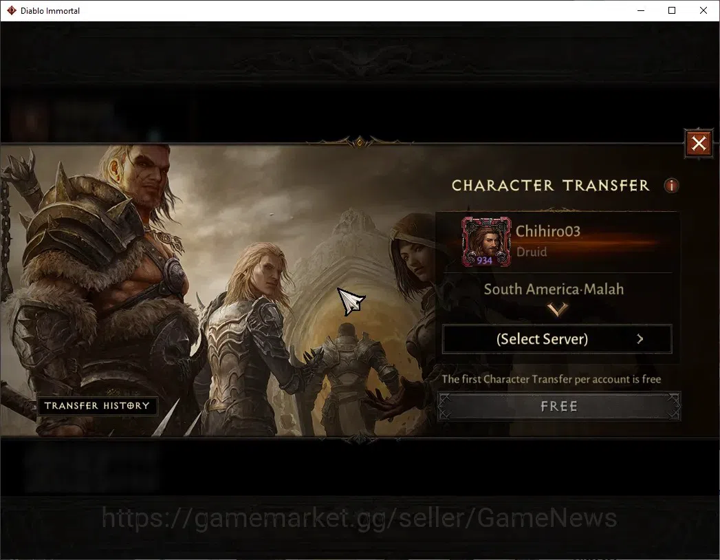 Diablo Immortal Accounts SA - Malah|CS ON|Lv60(934)|Druid|46k CR|Reso 390|P image 2