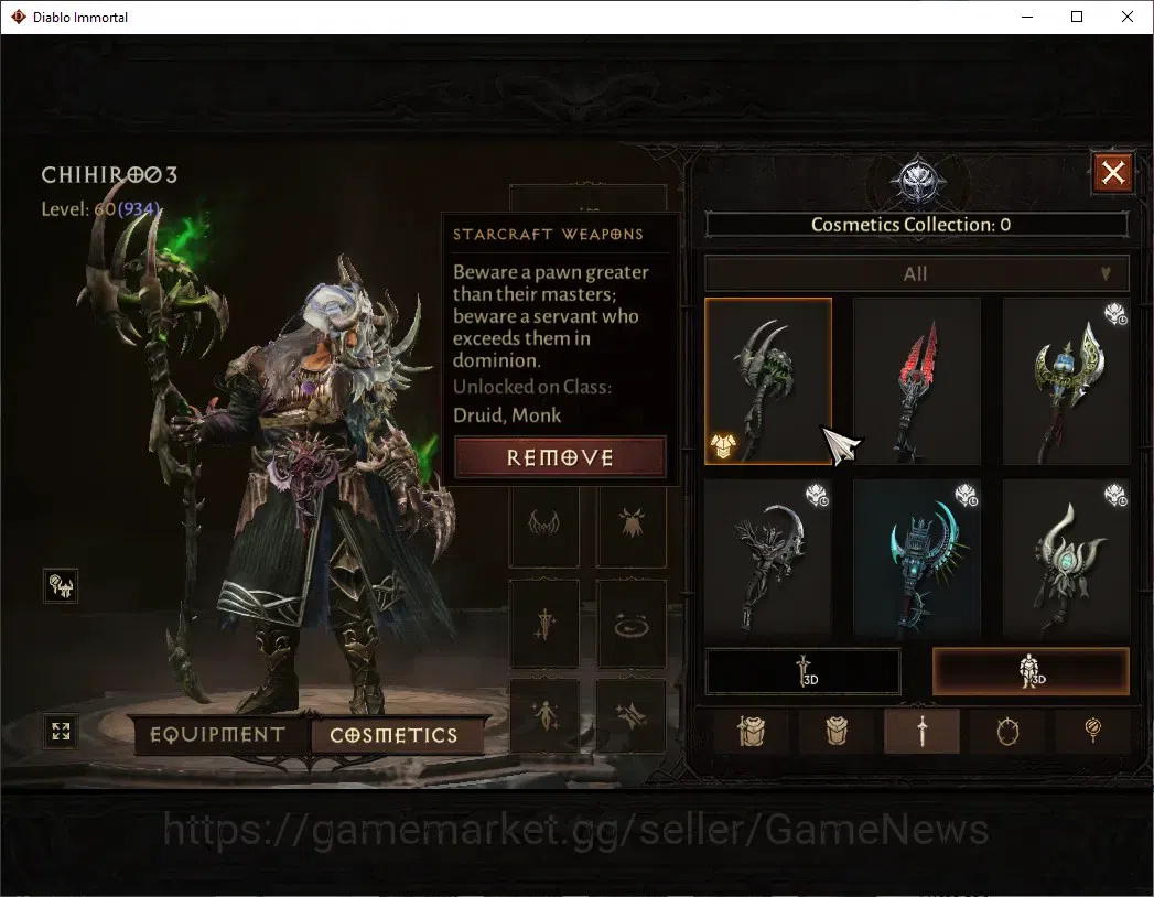 Diablo Immortal Accounts SA - Malah|CS ON|Lv60(934)|Druid|46k CR|Reso 390|P image 8