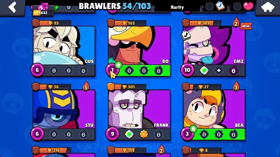 Brawl Stars Accounts 6632 Trophy|1174 Bling|54 Brawlers 3 Max [Doug,Sur image 12