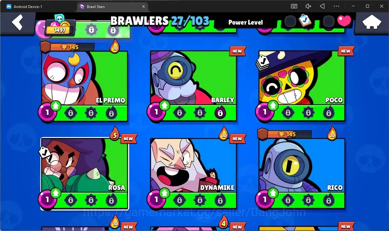 Brawl Stars Accounts Global |1497 Trophy|27 Brawler|2 Max Hypercharge(J image 6