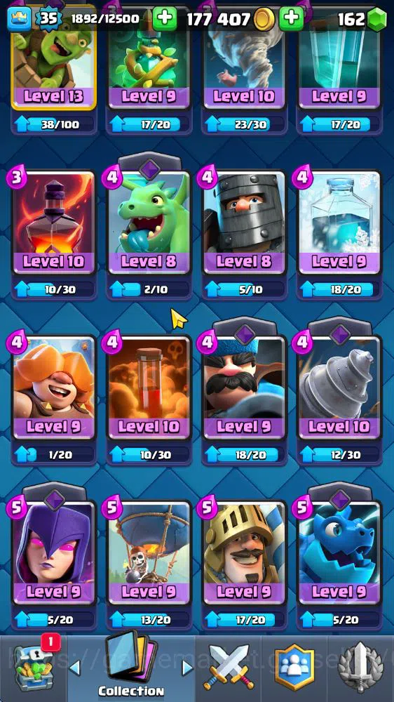 Clash Royale Accounts Midgame Lv 35|Trophy 7914|KTL 12|Limited Skin|Card 118|1 HERO 5 EVO 5 Champ 21 Legendary 33 Epic 30 10