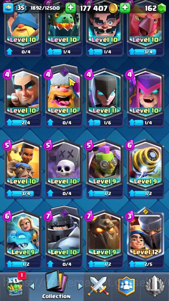 Clash Royale Accounts Midgame Lv 35|Trophy 7914|KTL 12|Limited Skin|Card 118|1 HERO 5 EVO 5 Champ 21 Legendary 33 Epic 30 12