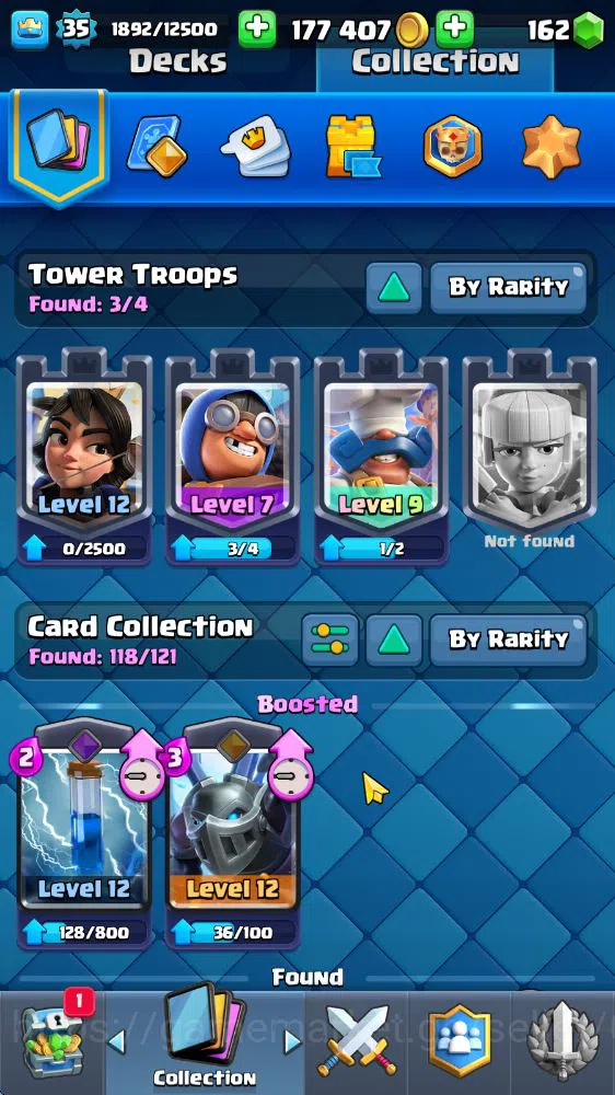 Clash Royale Accounts Midgame Lv 35|Trophy 7914|KTL 12|Limited Skin|Card 118|1 HERO 5 EVO 5 Champ 21 Legendary 33 Epic 30 4