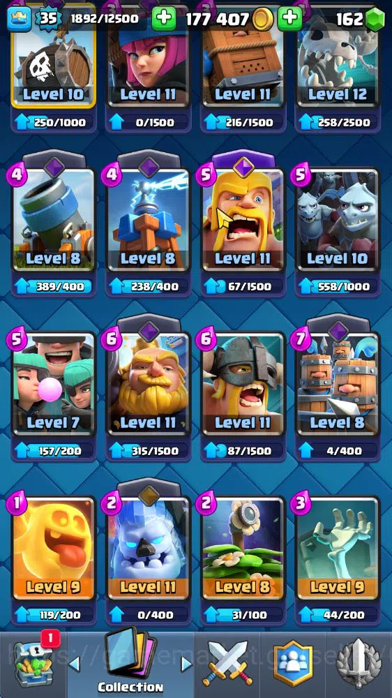 Clash Royale Accounts Midgame Lv 35|Trophy 7914|KTL 12|Limited Skin|Card 118|1 HERO 5 EVO 5 Champ 21 Legendary 33 Epic 30 7