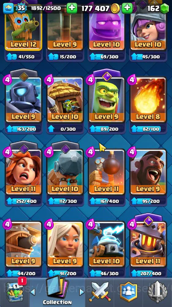 Clash Royale Accounts Midgame Lv 35|Trophy 7914|KTL 12|Limited Skin|Card 118|1 HERO 5 EVO 5 Champ 21 Legendary 33 Epic 30 8