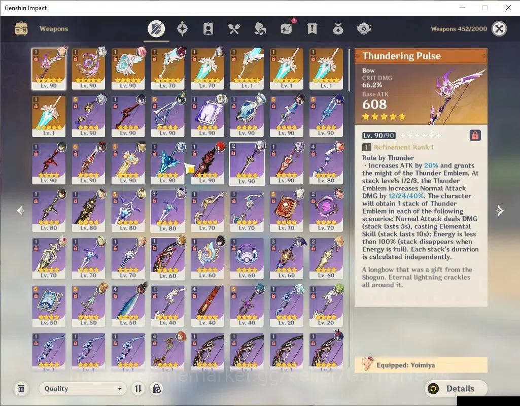 Genshin Impact Accounts ASIA|AR 55|18 Limited+9(*5Wep)|Yoimiya+Sign,Neuvil image 5