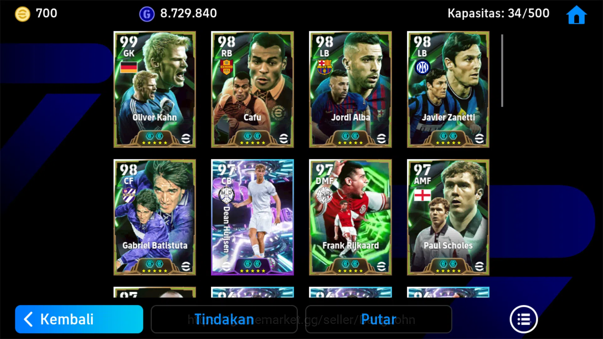 eFootball Accounts Others Power 3186 | cafu epic db | jordi alba epic db | xavi simons shotime | emil audero showtime 5