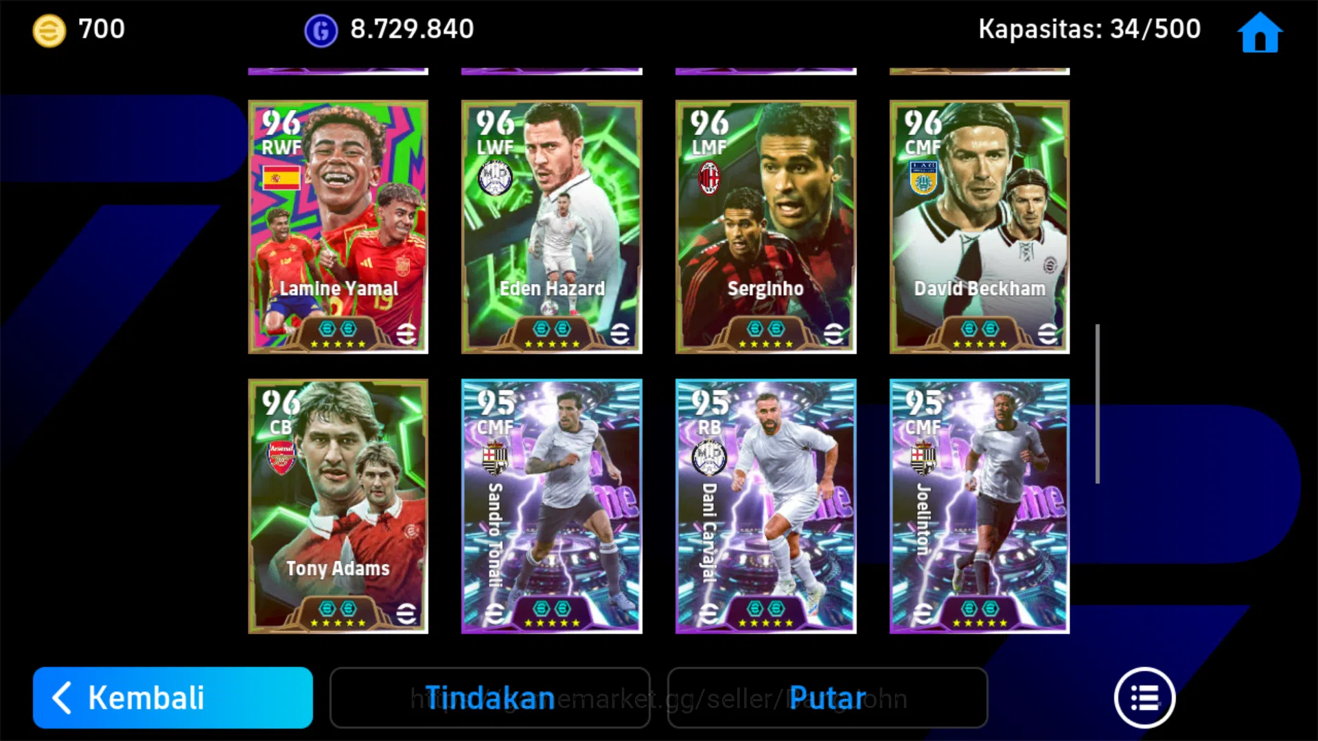 eFootball Accounts Others Power 3186 | cafu epic db | jordi alba epic db | xavi simons shotime | emil audero showtime 7