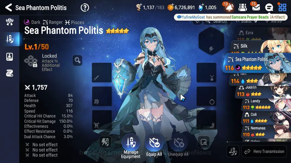 Epic Seven Accounts GLOBAL UNVERIF|NEW ERA|2 ML(Empyrean Ilynav,SP Pol image 2