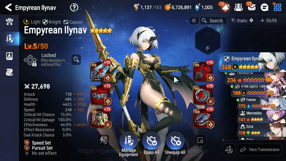 Epic Seven Accounts GLOBAL UNVERIF|NEW ERA|2 ML(Empyrean Ilynav,SP Pol image 4