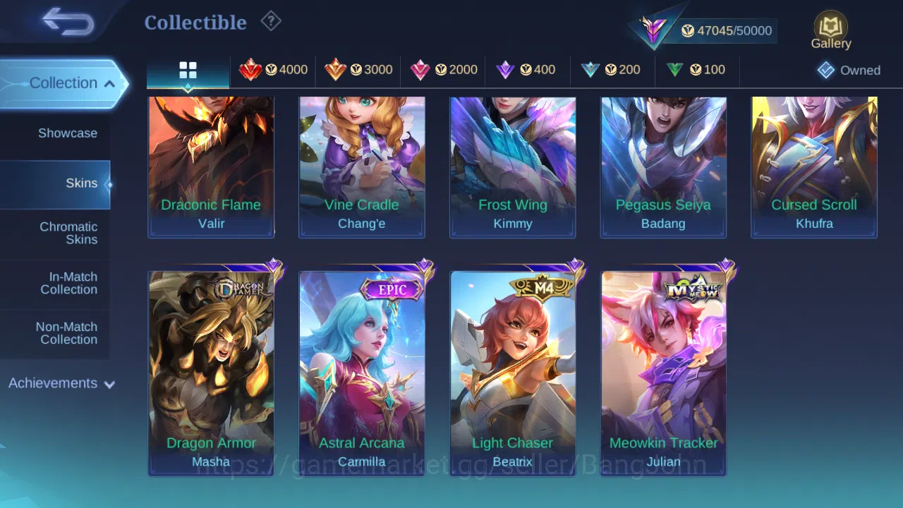 Mobile Legends: Bang Bang Accounts Hero 131 | Skin 208 | Glory | KOF Karina | Sanrio image 10