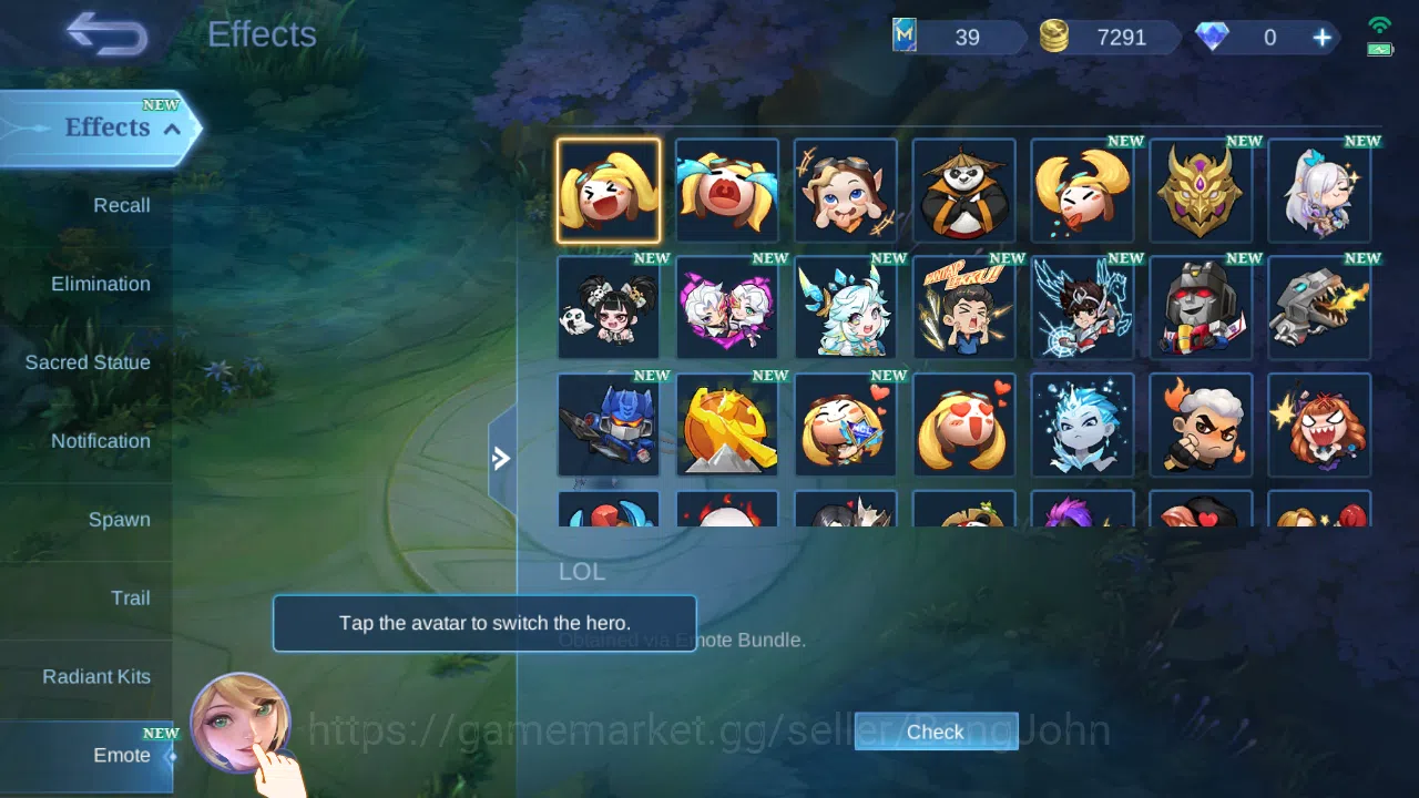 Mobile Legends: Bang Bang Accounts Hero 131 | Skin 208 | Glory | KOF Karina | Sanrio image 14