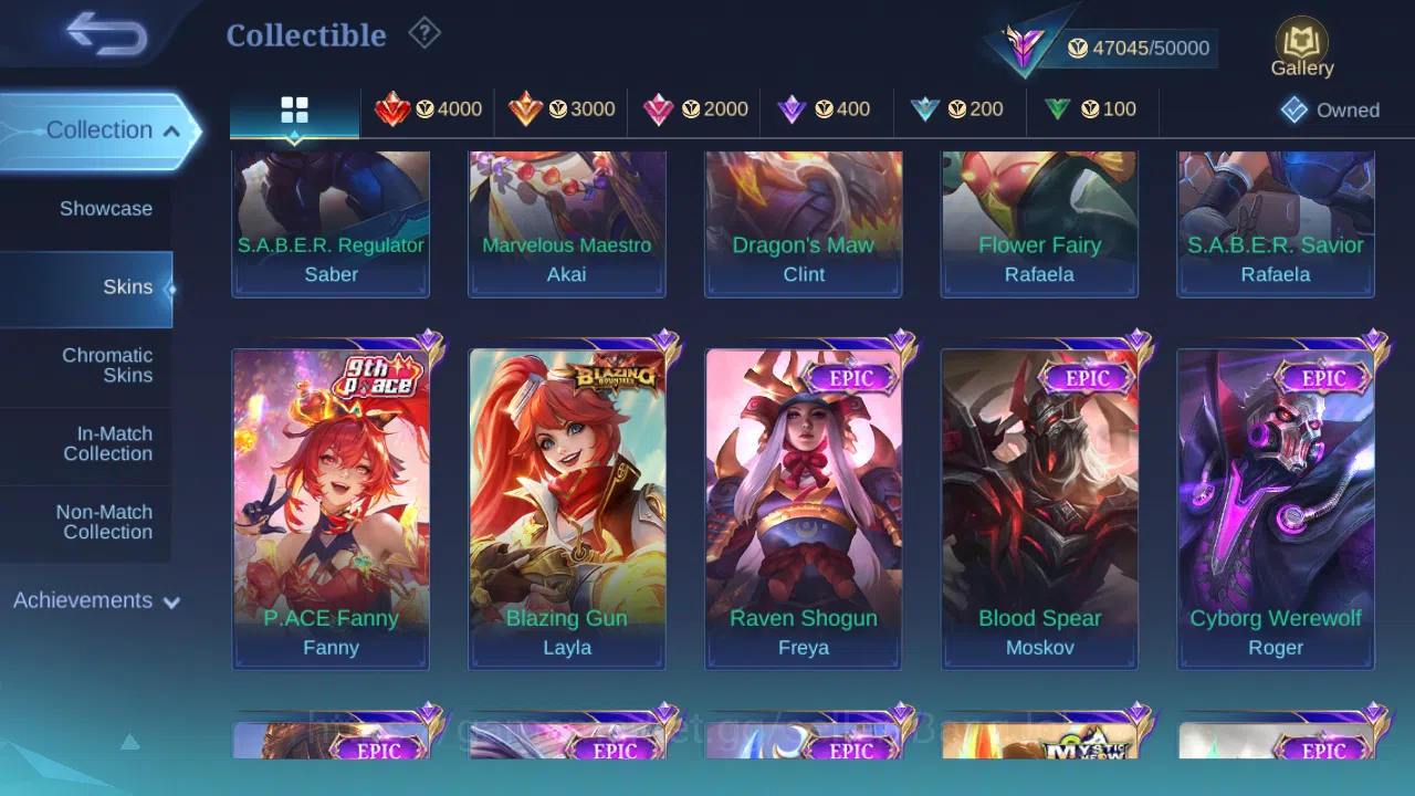 Mobile Legends: Bang Bang Accounts Hero 131 | Skin 208 | Glory | KOF Karina | Sanrio image 7