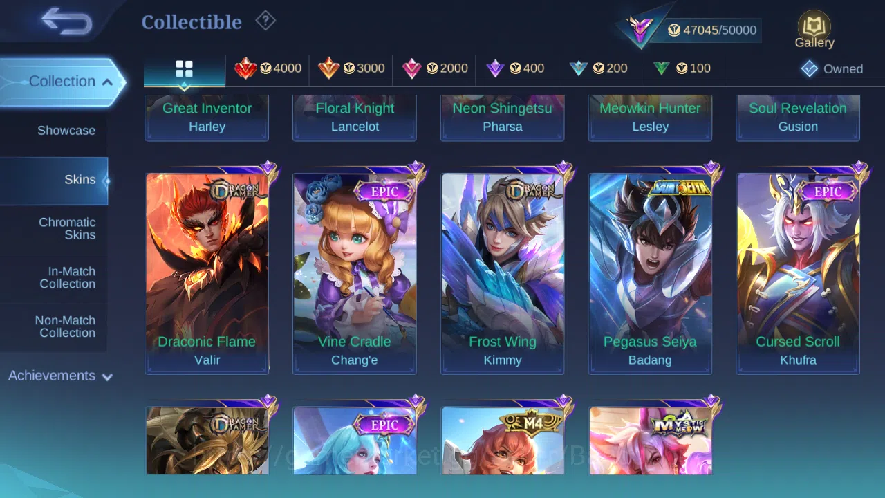 Mobile Legends: Bang Bang Accounts Hero 131 | Skin 208 | Glory | KOF Karina | Sanrio image 9