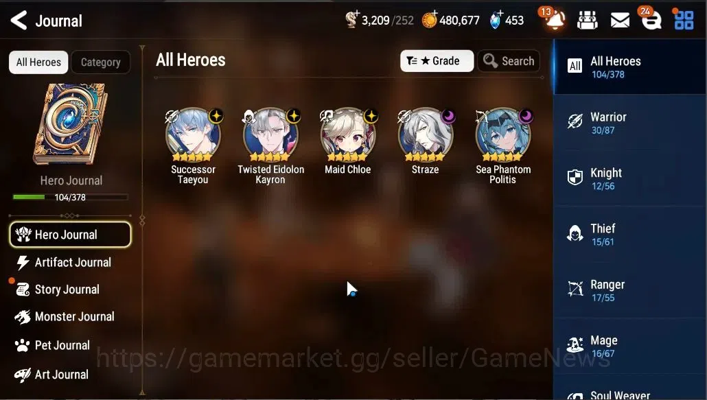 Epic Seven Accounts GLOBAL UNVERIF||New Era|5 ML(SP Politis,STaeyou,St image 4