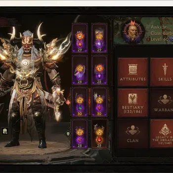 Diablo Immortal Accounts High-End SEA - Izual CS On| 60 (1530) Barbarian-Slinger|CR 61k|Reso 2.2k|Inferno XIII|39