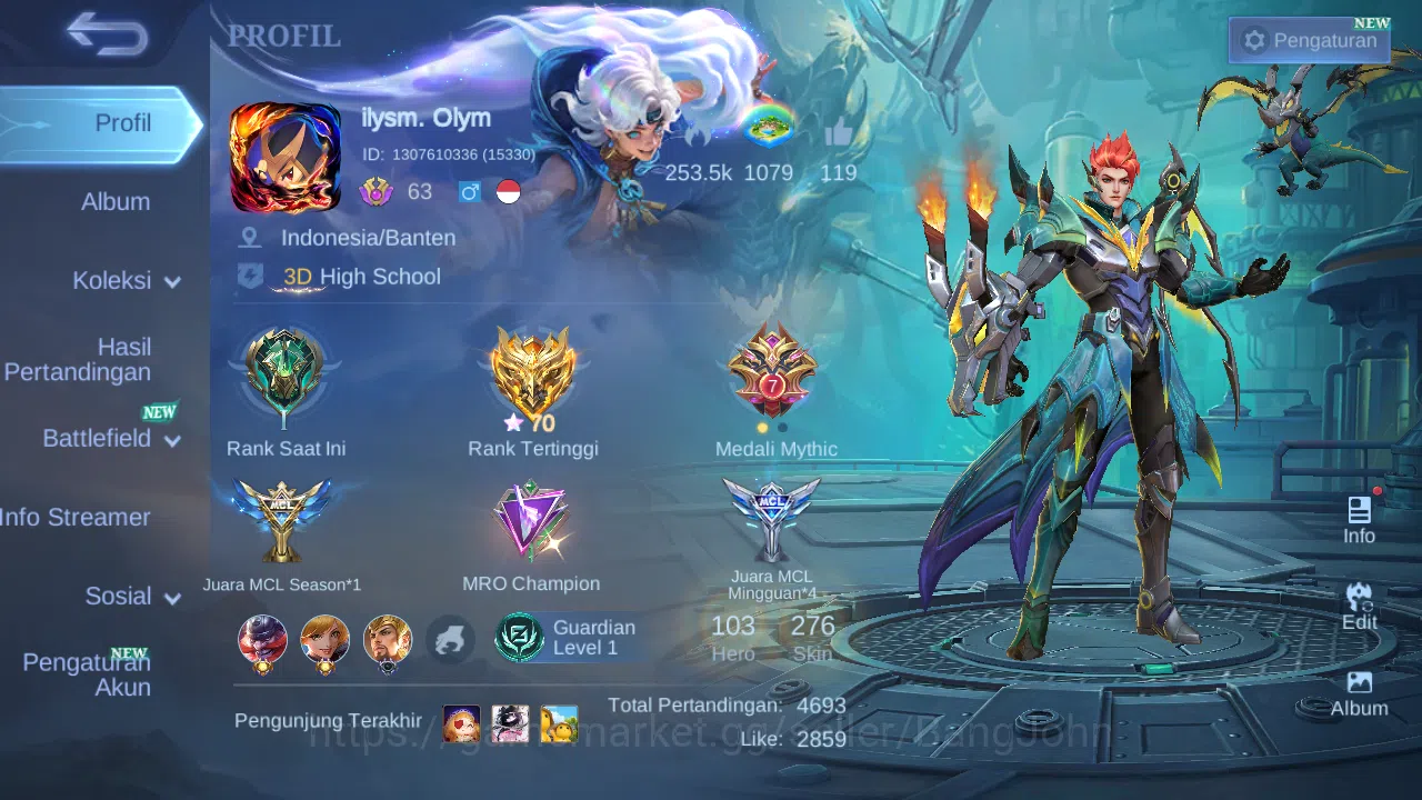 Hero 103 Skin 276 | Prime Claude | Luckybox Lance, Claude, Moskov, Eudora, Saber, Freya | Colelctor Badang check ss ML1144B Mobile Legends: Bang Bang Others Hero 103 Skin 276 | Prime Claude | Luckybox Lance, image 1