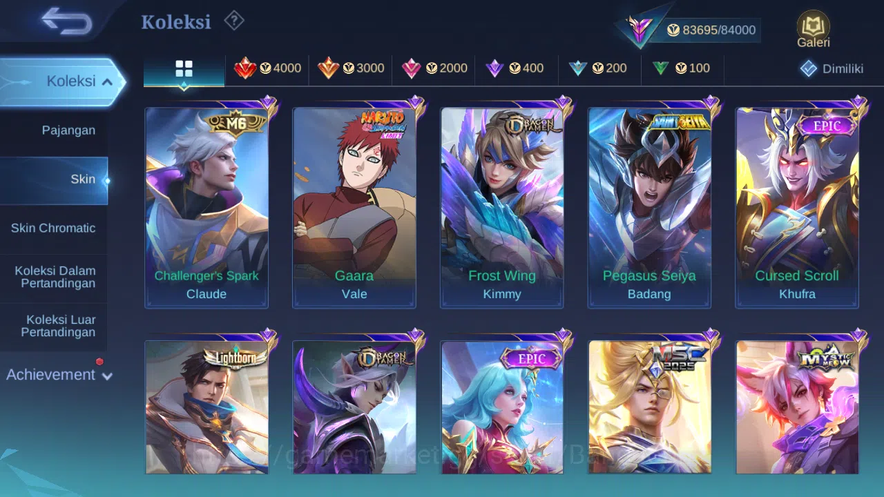 Mobile Legends: Bang Bang Accounts Hero 103 Skin 276 | Prime Claude | Luckybox Lance, image 12