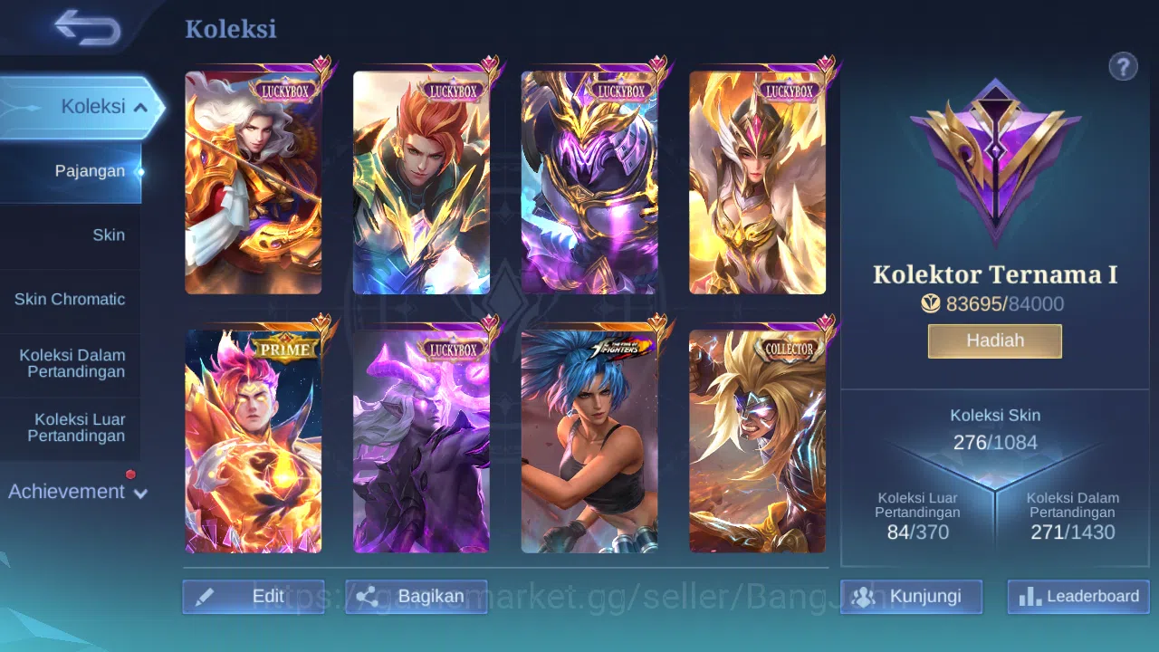 Mobile Legends: Bang Bang Accounts Hero 103 Skin 276 | Prime Claude | Luckybox Lance, image 14