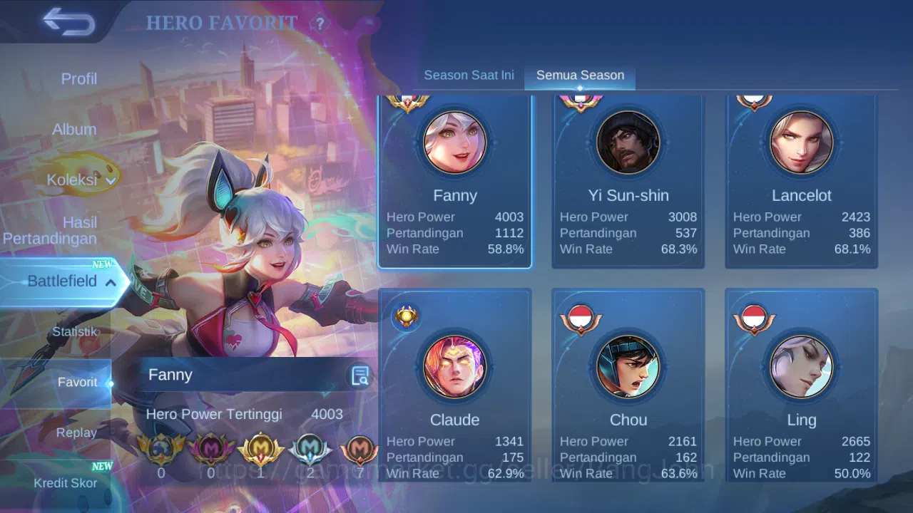 Mobile Legends: Bang Bang Accounts Hero 103 Skin 276 | Prime Claude | Luckybox Lance, image 19