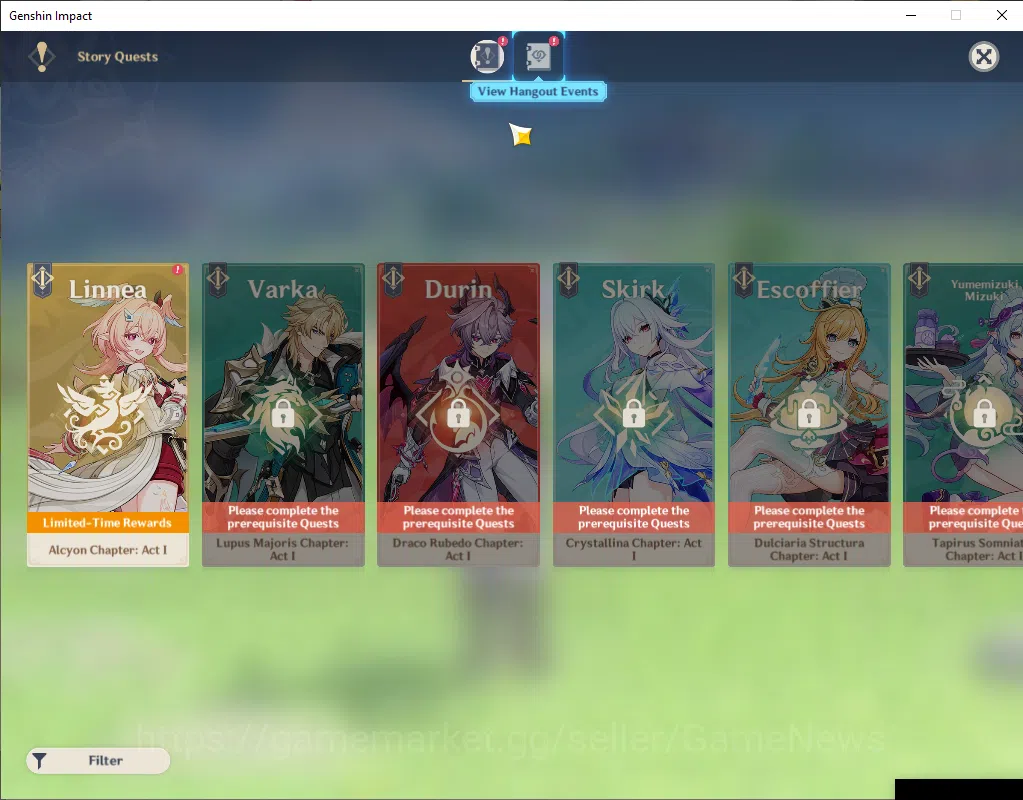 Genshin Impact Accounts ASIA|AR 38|1 Limited+20(4Character)| Durin |Mc Fem image 4