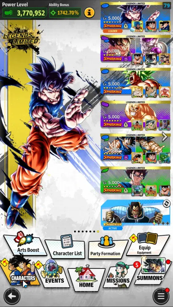 Dragon Ball Legends Accounts 31M Total Power|LV147|1LR+2UL+11LL|SS3 Goku mini,S image 2