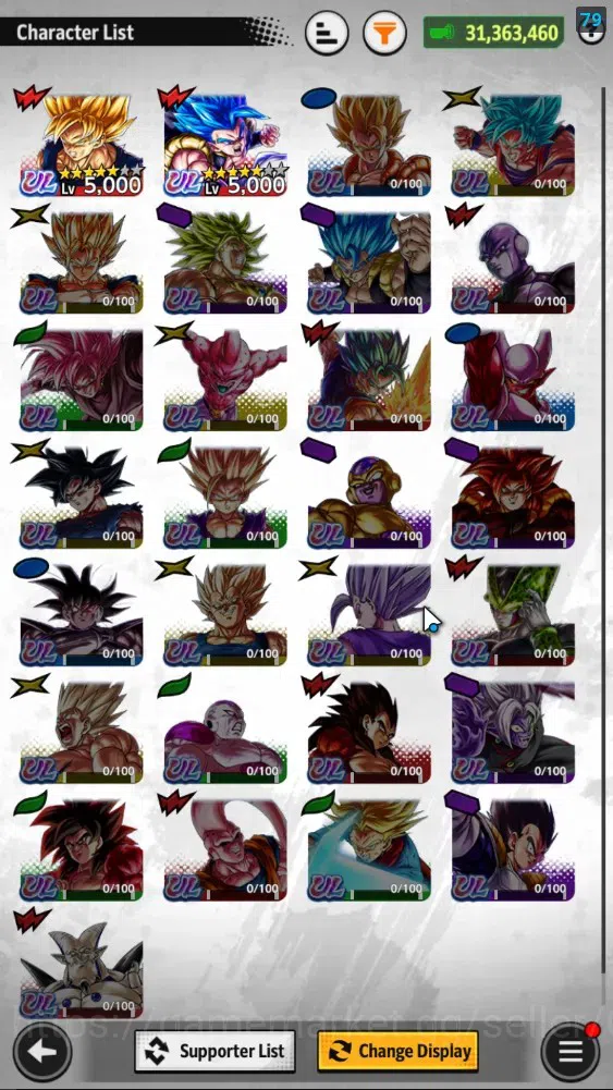 Dragon Ball Legends Accounts 31M Total Power|LV147|1LR+2UL+11LL|SS3 Goku mini,S image 4