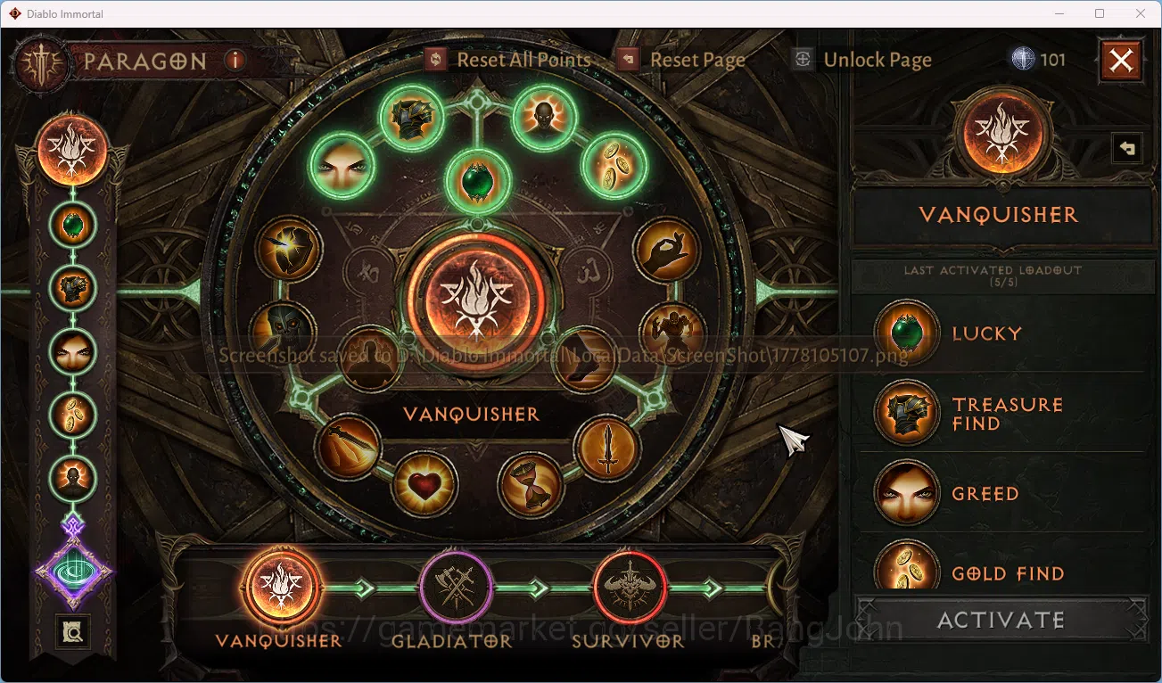 Diablo Immortal Accounts NA-High Heavens CS On | 60 (901) Tempest-Vanquishe image 10