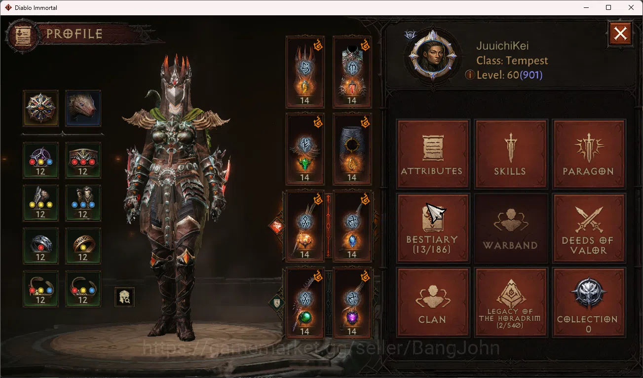 Diablo Immortal Accounts NA-High Heavens CS On | 60 (901) Tempest-Vanquishe image 2
