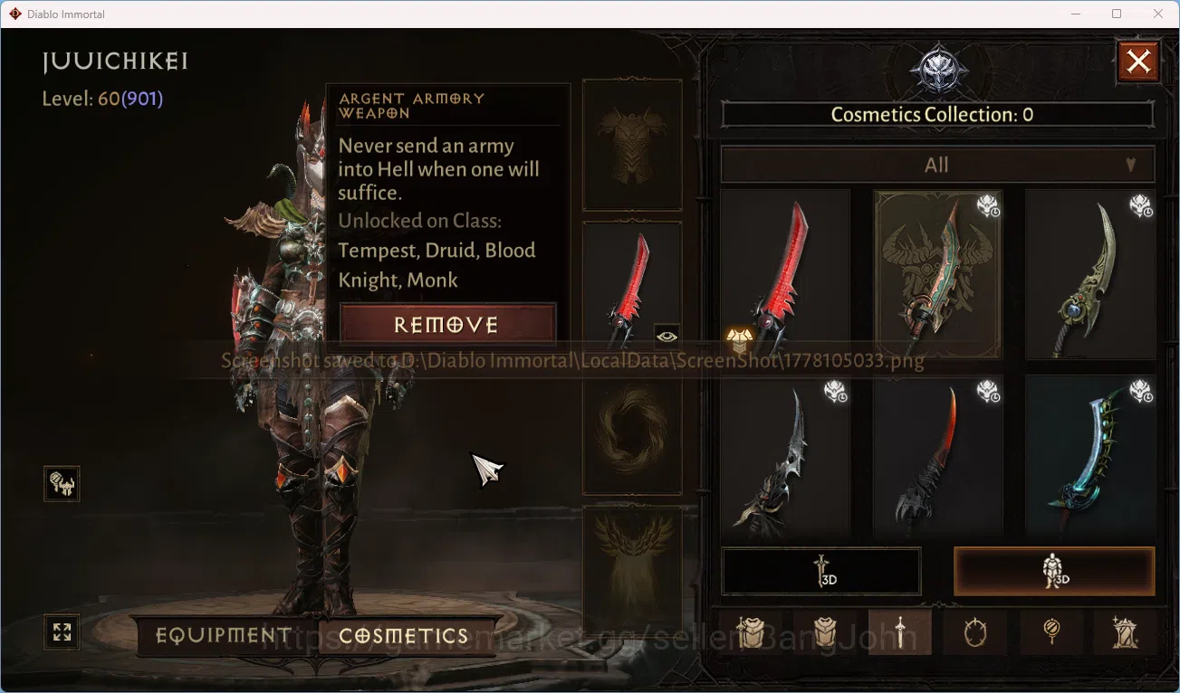 Diablo Immortal Accounts NA-High Heavens CS On | 60 (901) Tempest-Vanquishe image 8