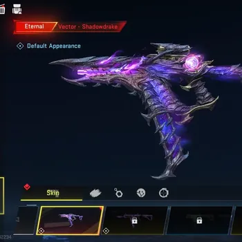 Blood Strike Accounts Collab Skin Asia|Eternal Vector - ShadowDrake+2 legendary Nova Rebel Vogue,URB Lightning+5 Striker