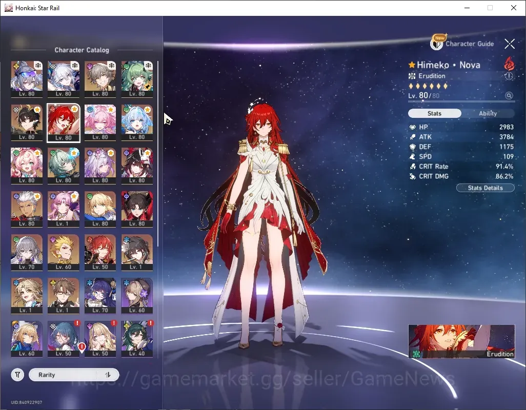 Honkai Star Rail Accounts Others Asia|TL 70|2 PremTeam|16 Limited (HimeNova,Castorice,YaoGuang,Anaxa)+Sign SW999 1