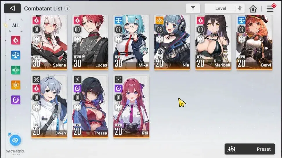 Chaos Zero Nightmare Accounts GLOBAL Lv 34|6 SSR[Heidemari,Diana,Rita,Nine,Haru, image 5