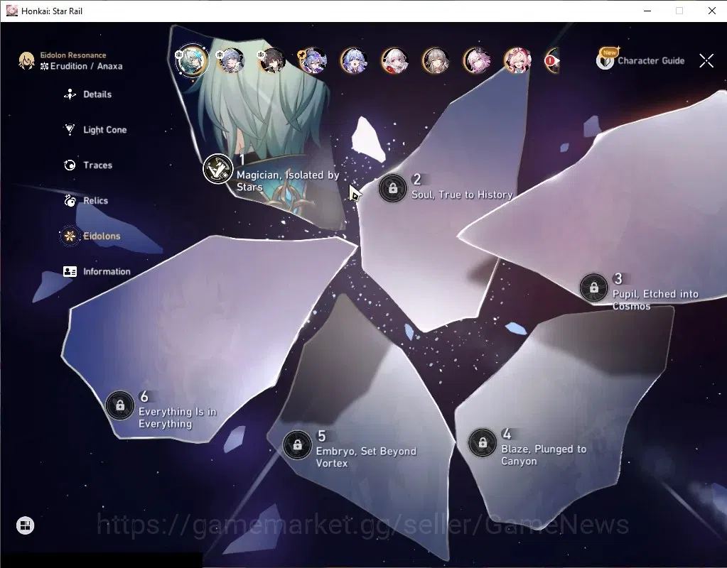 Honkai Star Rail Accounts Asia|TL 68|12 Limited|[Dante,Sunday,AnaxaE1,Hyacin image 5