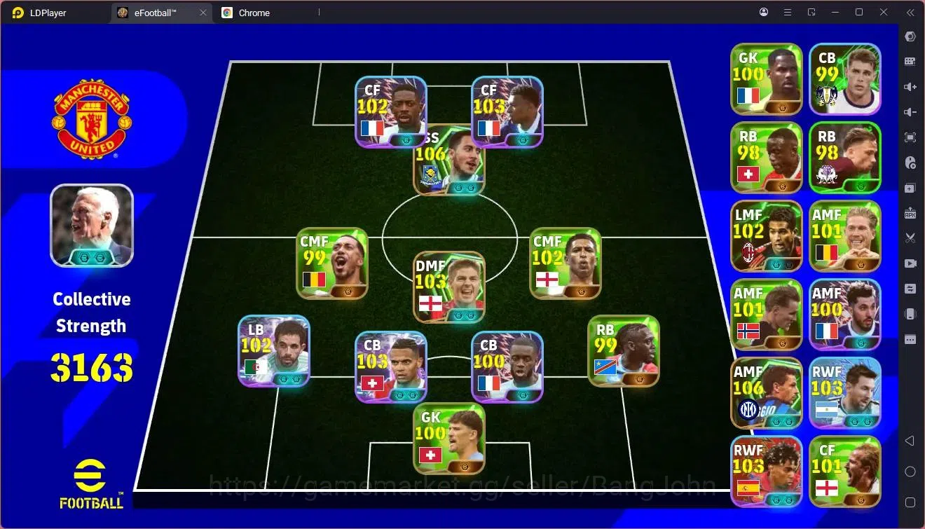 eFootball Accounts Legends & Iconic Players Mobile |PW 3163|Epic Hazard,Baggio,Gerrard,Diouf,Shevchenko,Serginho Etc|SHW 1