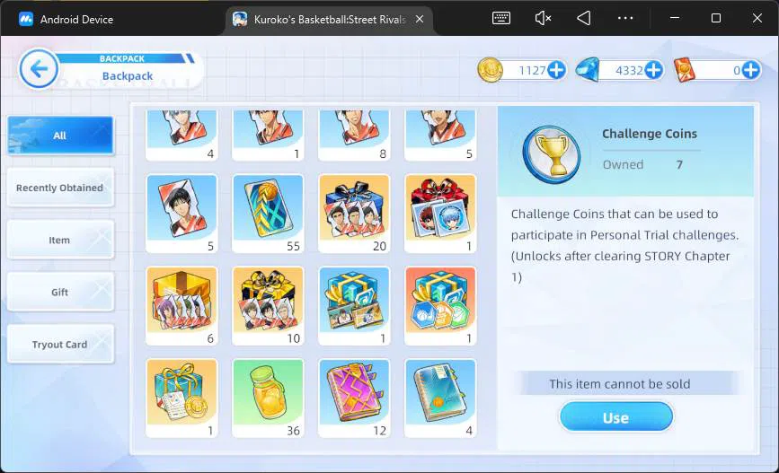 Kuroko's Basketball Street Rivals Accounts SEA|SV29|Lv20|DM 4332|Tetsuya Kuroko A2,Zone Taiga image 4
